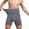 thumbnail image 4 of High-Waisted Compression Boxer Briefs for Men - Tummy Control, Open Fly, Breathable Cotton Fabric, Comfortable Fit, Shapewear Un Red 6XL, 4 of 5
