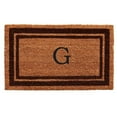 thumbnail image 1 of Calloway Mills 152981830G 18 x 30 in. Brown Border Monogram Rectangular Doormat, Natural - Letter G, 1 of 1