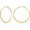 Rose Gold, variant on Flattened Gold Hoop Earrings for Women, 14K Gold Plated Hoops ,Hypoallergenic Lightweight Earring