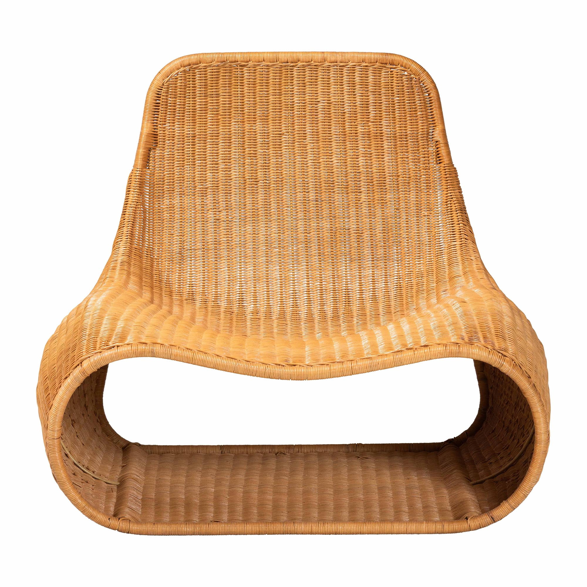 bali & pari Adala Boho Lounge Chair, Light Honey