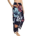 thumbnail image 2 of Balery Flowers ad Butterflies print Women's Pajama Pants,Ultra Lightweight Pjs,Lounge Pant-Small, 2 of 9