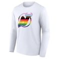 thumbnail image 2 of Men's White New Jersey Devils Team Pride Logo Long Sleeve T-Shirt, 2 of 3