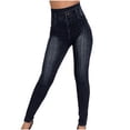 thumbnail image 4 of Skinny Jeans For Women High Waisted Tummy Control Jeans Stretchy Classic Slim Fit Leggings Denim Trousers Pants, 4 of 5
