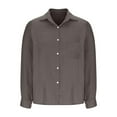 thumbnail image 7 of Feancey Women Long Sleeve Blouses Linen Casual Button Down Shirts Loose Comfy Beach Shirt Lightweight Casual Going Out Tops Gray L, 7 of 7