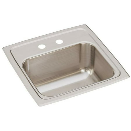 Elkay Blr152 Gourmet Lustertone Stainless Steel Single Bowl Top
