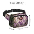 thumbnail image 4 of Honeii Dog in Lavender Flowers Print Square Double Layer Waist Bag,Waist Belt Bag Fashion Fanny Women and Men,For Travel Running Hiking Walking, 4 of 9