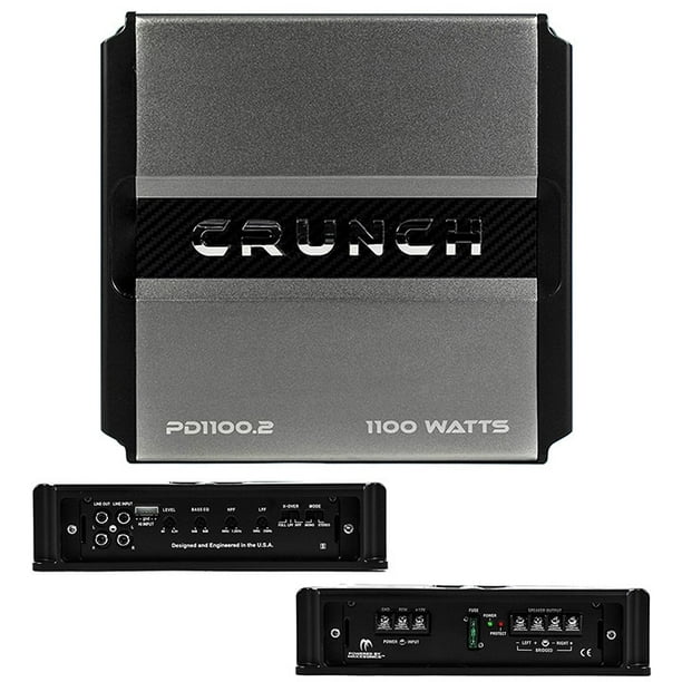 Crunch Power Drive PD1100.2 Bridgeable Amplifier (1,100 Watts Max