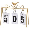 thumbnail image 1 of Iron Bird Calendar Adornment Perpetual Calendar Home Desk Decoration Holiday Gift, 1 of 8