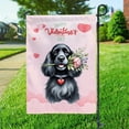 thumbnail image 3 of Happy Valentine's Day Cocker Spaniel holding flowers Garden Flag 12x18in Double Sided Cockers Dog Lover Gifts Outdoor Decor - 3005, 3 of 5