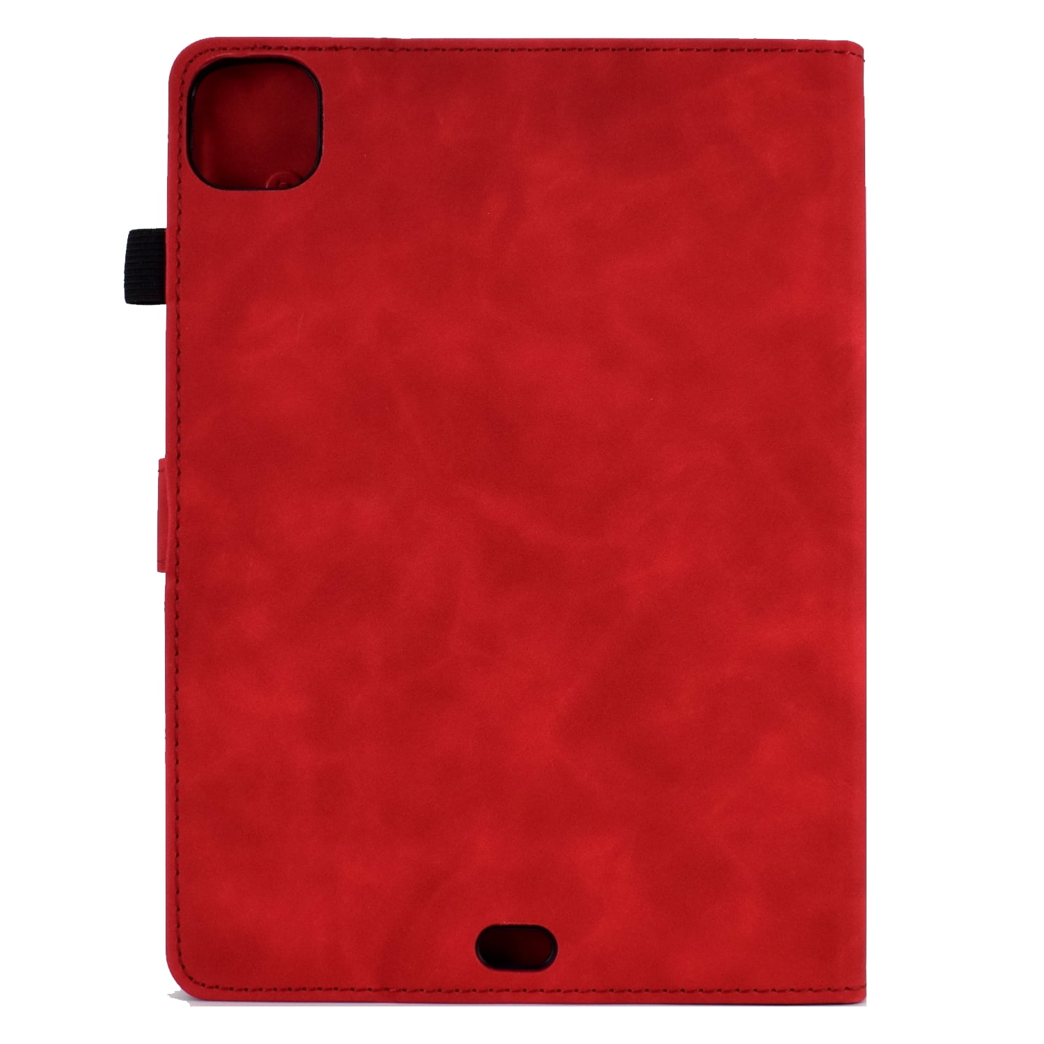Allytechgroup iPad Pro 11 2024 M4 Case Cover, Eiffel Tower Butterfly Embossed Stylish Bumper Auto Sleep Wake Protective Kickstand Slim Fit Pencil Holder Case for Apple iPad 11 Inch Pro 2024, Red