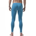 thumbnail image 5 of JIKNTTR Men's Ice Silk Underwear Low Rise Slim Leggings Tight Pants Mens Base Layer Long Johns Bottoms Comfort Long Home Trousers Men Mens Leggings Thermal Pants, 5 of 5