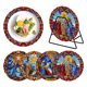 thumbnail image 1 of Manteles Individuales Resistentes para Mesa Comedor Ecológicos Con Aislamiento Térmico 4 Piezas Pintados Diamantes Libélula Vintage Gatos Jardín Marina Patio, 1 of 8