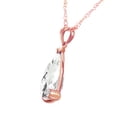 thumbnail image 2 of Galaxy Gold 14K Rose Gold 5.04 Carat Natural Briolette Checkerboard Cut White Topaz and Diamonds Necklace - Strength & Brilliance - 16" to 24" - Fine Jewelry for Women, 2 of 3