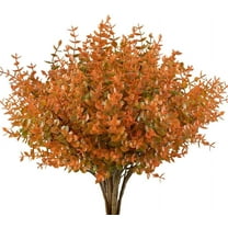 GRNSHTS 6PCS Artificial Flowers, Fake Artificial Greenery UV Resistant No Fade Faux Plastic Plants for Wedding Bridle Bouquet Indoor Outdoor Home Garden Kitchen Office Table Vase (Yellow)