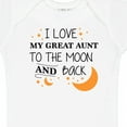 thumbnail image 4 of Inktastic I Love My Great Aunt to the Moon and Back Boys or Girls Baby Bodysuit, 4 of 5