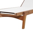 thumbnail image 6 of Christopher Knight Home Outdoor Wood Chaise Lounge with Mesh Seat, Adjustable Backrest & Wheels, Beige, 6 of 13