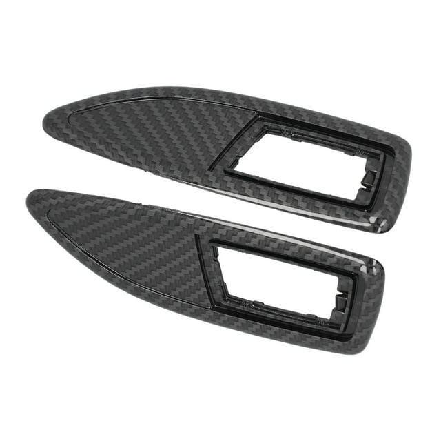 Side Indicator Repeater Frame Set, Easy Installation 2 Pcs Side Light Surrounds Anti UV Coating Anti Scratch For Car Adaptations Glossy Black,Carbon Fiber Style