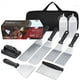 thumbnail image 1 of Kit de herramientas de alta resistencia, espátulas de acero inoxidable para kit de accesorios de plancha, agarre antideslizante con mangos resistentes al calor, botellas exprimibles multifuncionales, 1 of 6