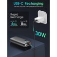 thumbnail image 5 of Portable Charger ,40000mAh Power Bank PD 30W Quick Charging, Flashlight for Camping or Emergency Use,LED Power Percentage Display(Carbon Black), 5 of 7