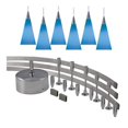 thumbnail image 3 of JESCO Lighting Jesco 6-light 300-watt Low Volt Complete Monorail Pendant Kit, 3 of 4