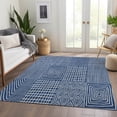 thumbnail image 6 of Addison Rugs Mayfield Premium Machine Washable Transitional Geometric Navy Rectangle Rug, 8' x 10', 6 of 6