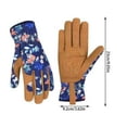 thumbnail image 2 of CasaChic Gardening Leather Gloves, Thorn Proof & Abrasion Resistant, Ergonomic Microfiber Palm, Breathable for Digging, Planting & Pruning, 2 of 5