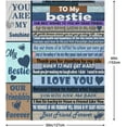 thumbnail image 5 of LHSHID Bestie Gifts to My Bestie Blanket Best Friend Christmas Birthday Gift for Women Sister Girls Custom Long Distance Friendship Present for her Ultra Soft Throws Blankets 60x80in, 5 of 5