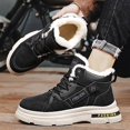 thumbnail image 2 of NOKIO Men'S Cozy Fur-Lined Snow Shoes Men'S Frost-Resistant High-Top Boots Couple Women Men Hiking Boot Shoes Cotton Short Shoes Snow Boots Men'S Cotton Winter Boots, 2 of 5