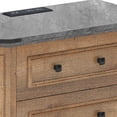 thumbnail image 6 of DEXTRUS Rustic Wood Nightstand with Charging Station, Bedside End Table with Drawers, Brown, 6 of 8