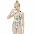 thumbnail image 6 of Animal Crossing Girls One Piece Swimsuits Quick Dry Bathing Suit Swimwear Swimming Suit 12-14Y(170cm), 6 of 8