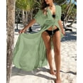 thumbnail image 3 of Bsubseach Women Swimsuit Cover up Long Beach Bathing Suit Cover ups Cardigan Bikini Swimwear Short Sleeve Kimono Online, 3 of 6