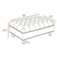 thumbnail image 4 of Home Square 2-Piece Set with Contemporary Velvet Ottoman and Sofa in Gray, 4 of 8