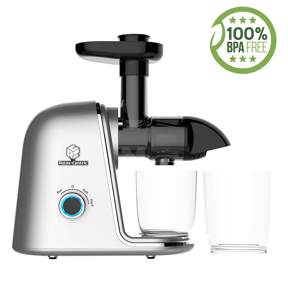 Cold Press Juicer Creates Fresh Healthy Vegetable and Fruit Juice Slow Juicer Masticating Juicer Machine Juicers Whole Fruit and Vegetable with Dual-Stage Quiet Motor & Reverse Function 