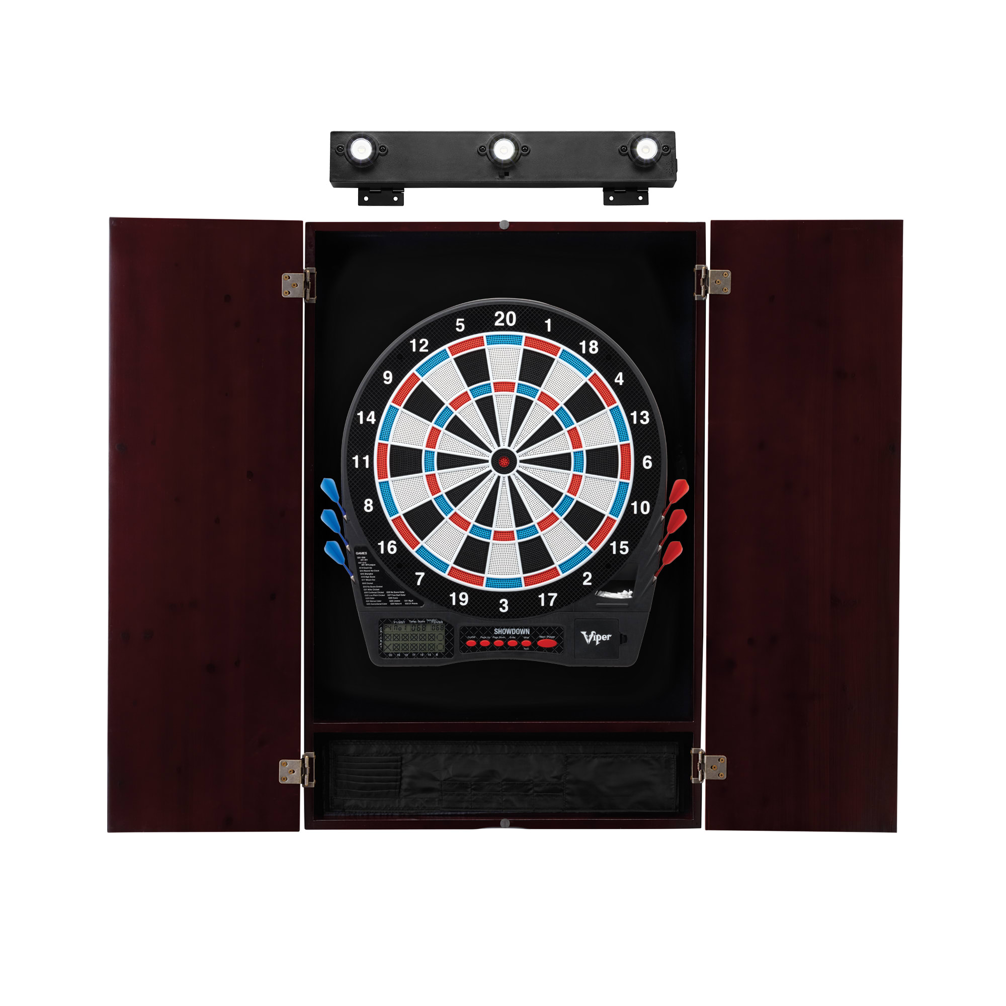 Viper Showdown Electronic Dartboard, Metropolitan Mahogany