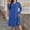 *Blue, variant on ClodeEU Women's Plus Size Long Sleeve Lapel Neck Half Zip Dress,Casual Trendy Loose Dress Gray,Womens Plus XXXXXL