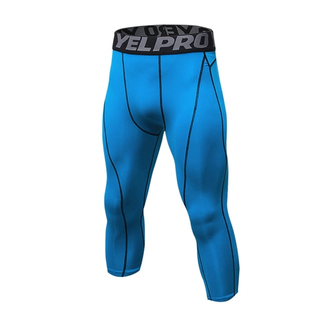 Men's Compression Fitness Pants - Tight Fit, Running, Basketball, Stretch Fabric