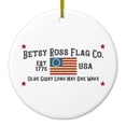 thumbnail image 1 of DistinctInk Hanging Ceramic Christmass Tree Ornament with Gold String - Great Gift / Present - 2 3/4 inch diameter - Betsy Ross Flag Co - Old Glory USA, 1 of 2