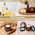 thumbnail image 2 of Bocaux en Verre de 2oz avec Couvercles Lot de 16 - Bocaux à Bougie en Verre Ronds Vides Portables Ambrés avec Couvercles/conteneurs de Stockage Alimentaire/conteneurs de Beurres Corporels/poteaux de Beurre Corporel (2 fl. oz, Ensemble de 16), 2 of 7