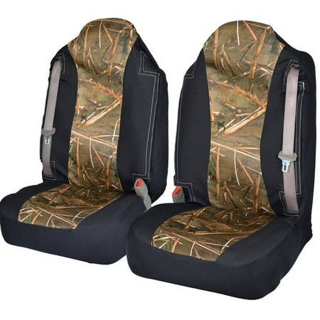 BDK High Back Full Muddy Water Camo Pick Up Truck Seat Cover Integrated