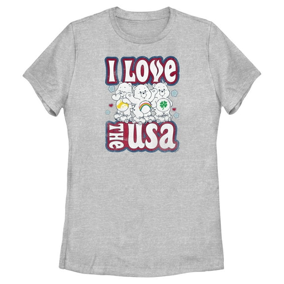 Women's Care Bears I Love the USA  Graphic T-Shirt