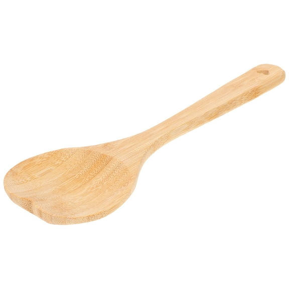 ROSENICE 1Set Reusable Soup Spoon Bamboo Kitchen Utensils For Families Khaki 30.0x8.5x1.0In