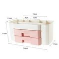 thumbnail image 5 of Huepoe Large Capacity PP Makeup Organizer with Drawers, 9.45" Cosmetic Storage Box for Brushes & Beauty Supplies, Desktop Organizer, 5 of 8