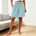 thumbnail image 2 of Binmer Women’s Drawstring Elastic Waist Casual Loungewear Shorts, Womens and Women's Mint Green,Size M-3XL, 2 of 7