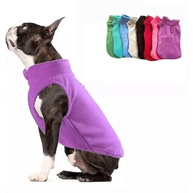 Chaleco polar Jacko & Co para perros, color morado, para pequeños y medianos