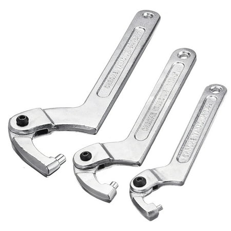 Wrench Adjustable Wrench Hook Round Head 19-51/32-76/51-120mm For Motorcycle Repair