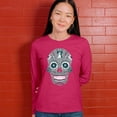 thumbnail image 4 of Philly Thing Sugar Skull Women's Long Sleeve T-shirt Day of the Dead Dia de los Muertos, 4 of 7