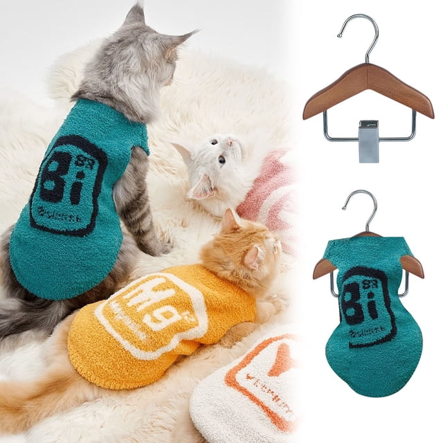 Sokhug Mini Hanger Garment Rack for Pets/Dolls/Baby, Hanger Rack, Dress up Storage, Clothes Organizer, Wooden Clearance