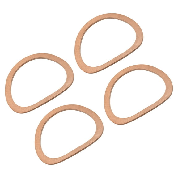 Uxcell 6" Wood Purse Handles D Shape Handbag Replacement for DIY Making, 4Pack Brown
