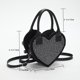 thumbnail image 5 of Bolso Bandolera Love Heart-Shaped Crossbody Bag Diamonds Mujer Monedero para el trabajo (Plata), 5 of 8