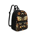 thumbnail image 2 of Eheartsgir Vintage Moth Moon Print Small Backpack, Adjustable Strap Polyester Mini Backpack for Travel Work, Lightweight Mini Backpack for Women, 2 of 8